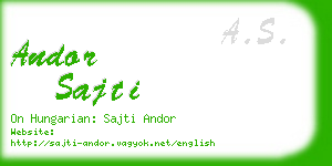 andor sajti business card